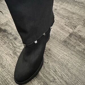 Jennifer Lopez Black Boots with Silver Accents